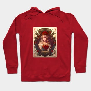 Queen of Heart Playing Card Hoodie